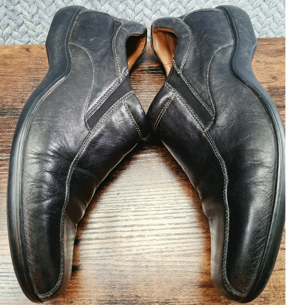 Cole Haan Mens Black Leather Nike Air Slip On Loafers C07352 Size 11M